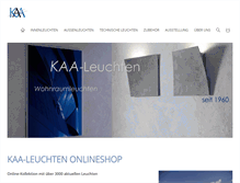 Tablet Screenshot of kaa-leuchten.de